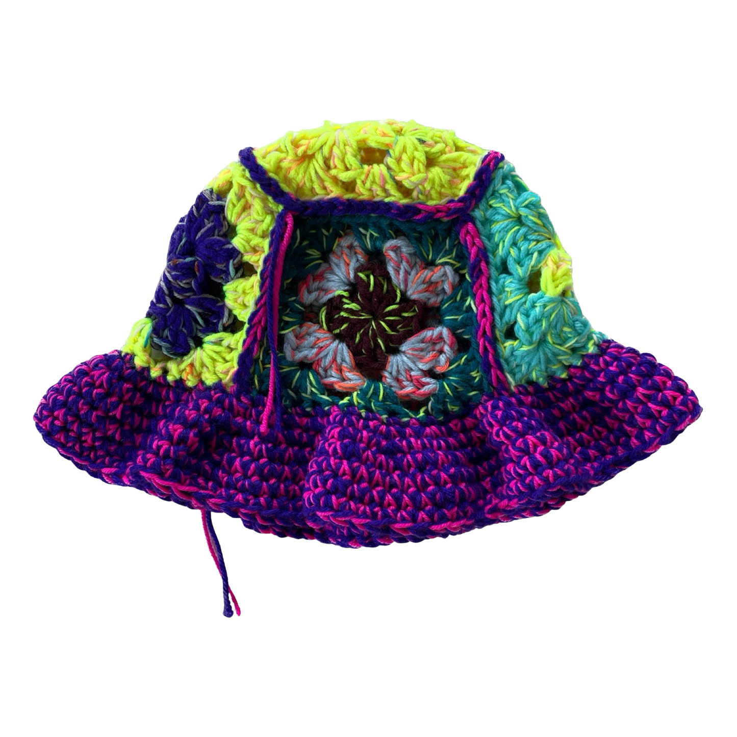 CUSTOM 1OFF CROCHET GRANNY SQUARE BUCKET
